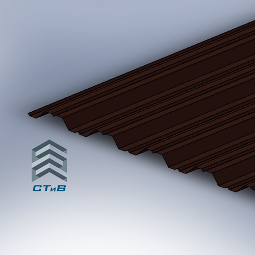 Профнастил C8 RAL 8017 Шоколадно-коричневый от завода СТиВ в Московской области