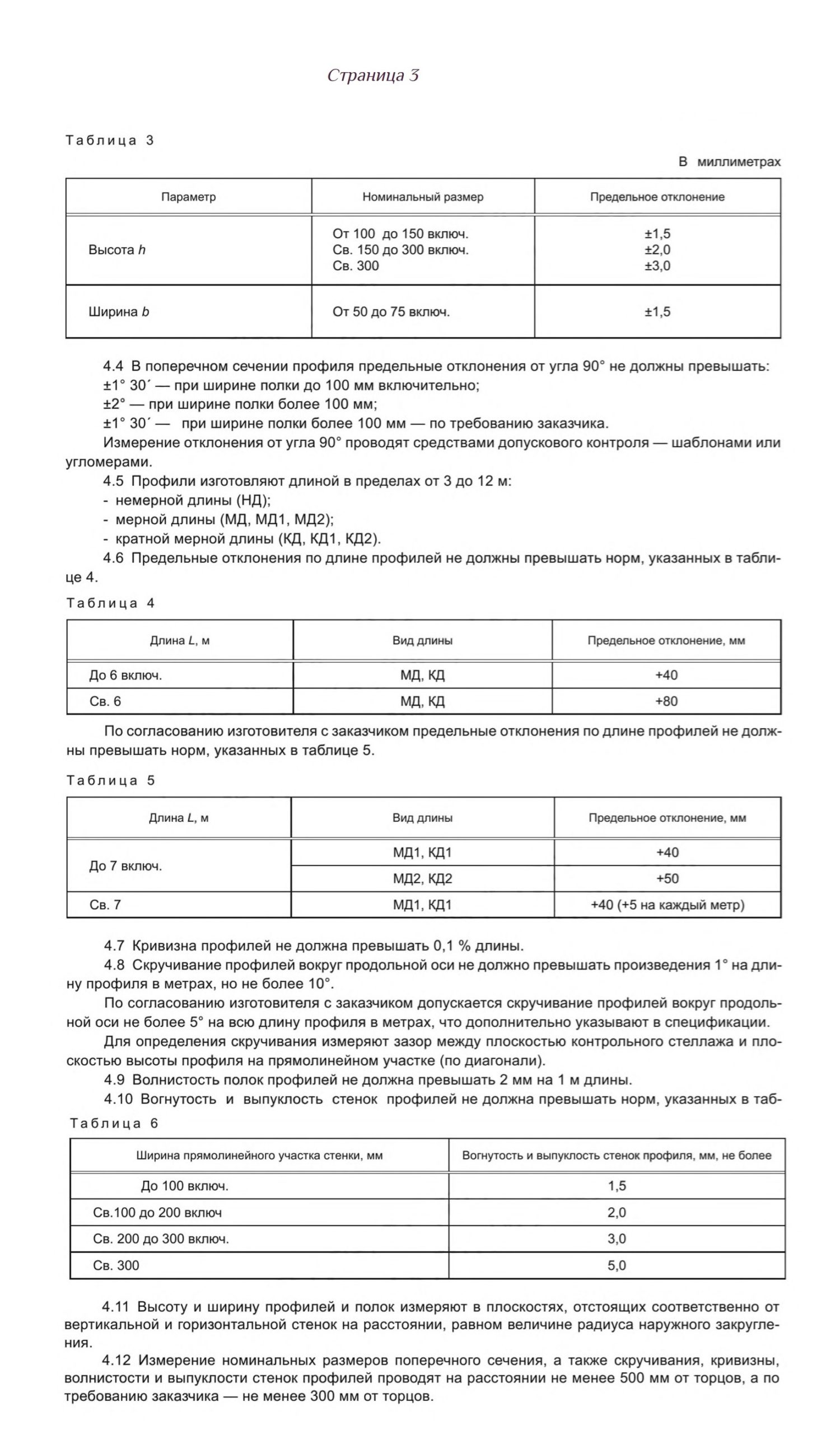 Требования к сортаменту ГОСТ 8282 часть 3