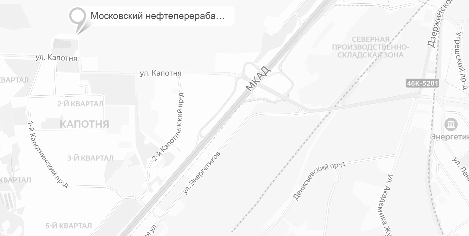 МНПЗ Капотня карта фон для портфолио сайта