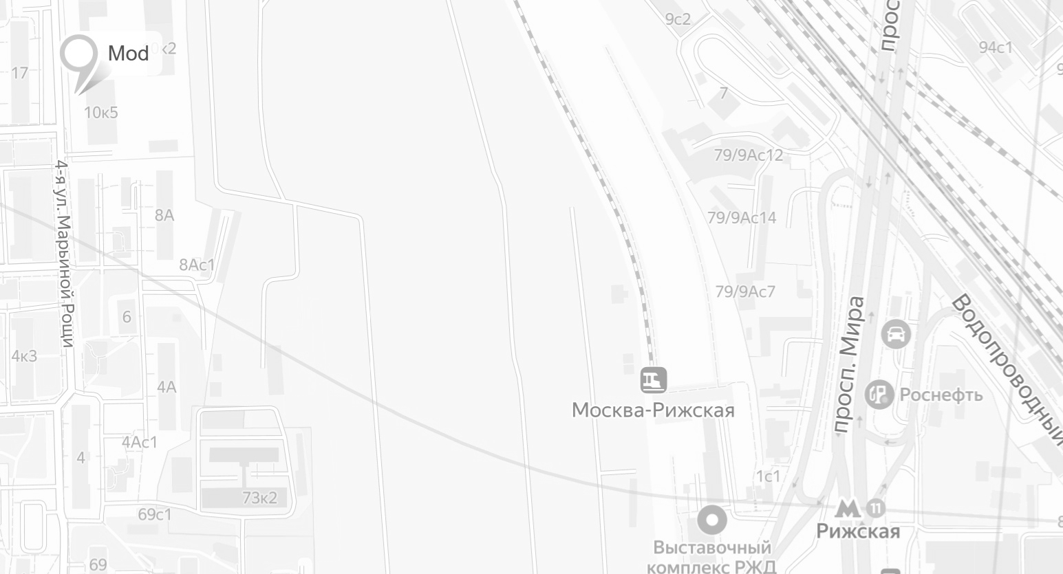 ЖК MOD на карте города фон сайта