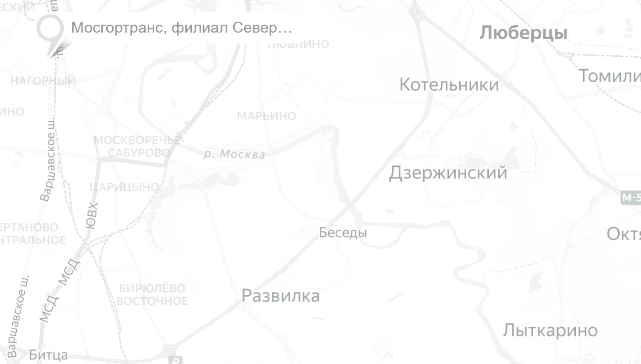 Станция заправки электробусов на карте