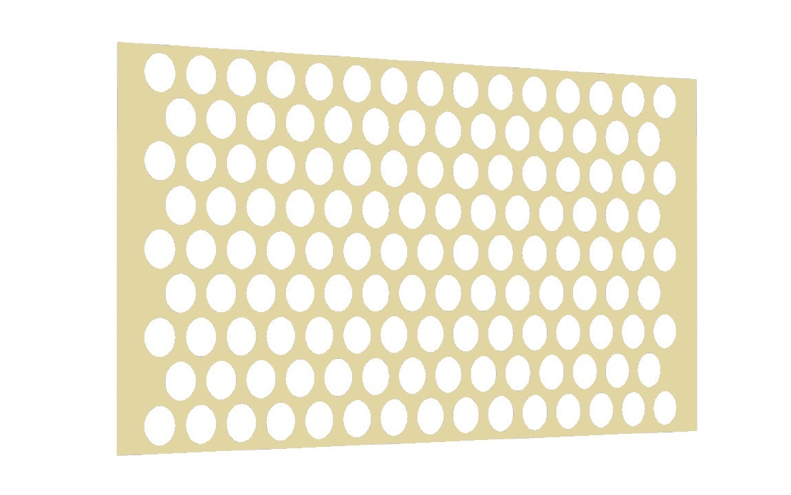 Перфорированные листы металлические окрашенные RV 1,5-3 RAL 1014 от завода СТиВ
